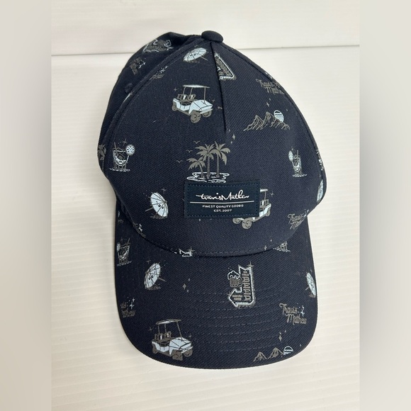 Travis Mathew Hat Cap Snapback AOP All Over Golf Cart Mountain Palm Drinks - Picture 1 of 5